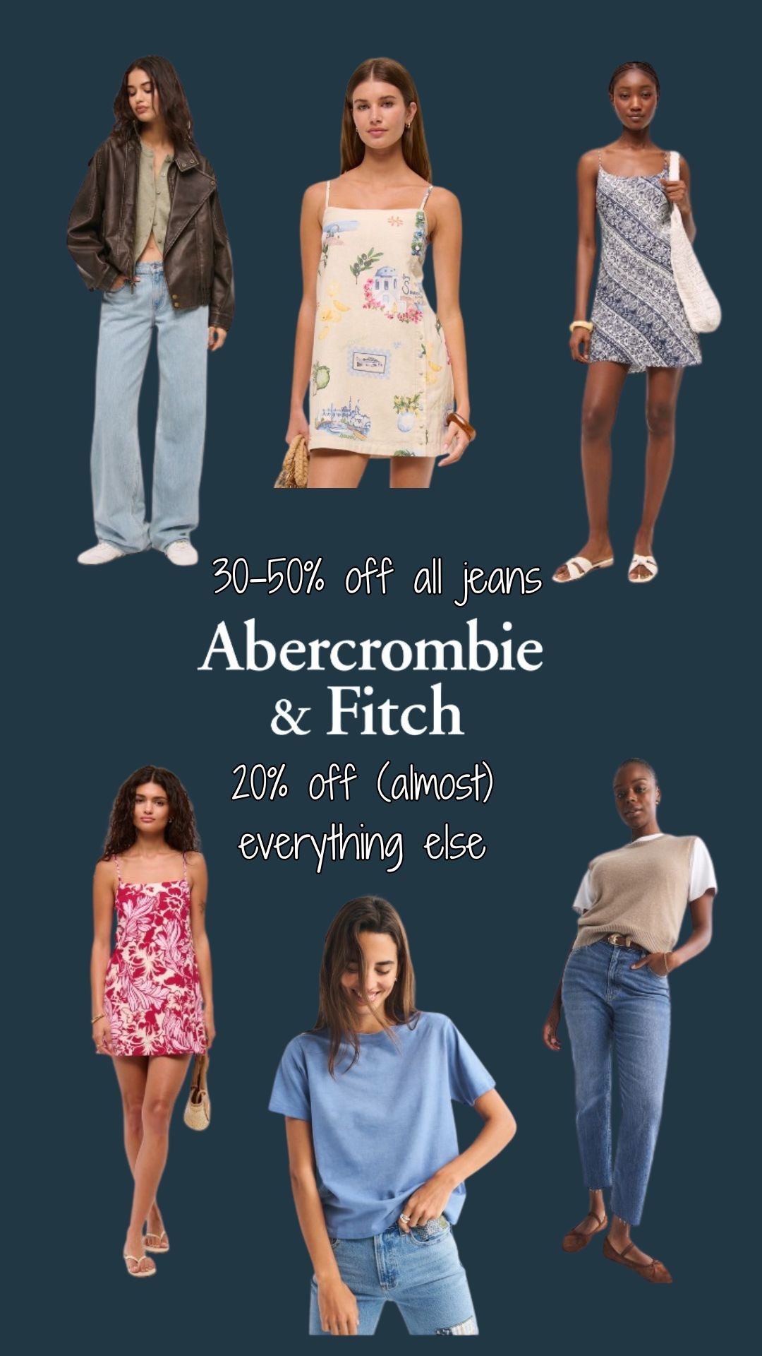 Abercrombie & Fitch is having their 30-50% off all jeans sale right now! And 20% off (almost) everything else! They have some super cute dresses on sale too; make sure to check it out! Sale ends 8/11! 

#LTKMens #LTKSaleAlert #LTKStyleTip