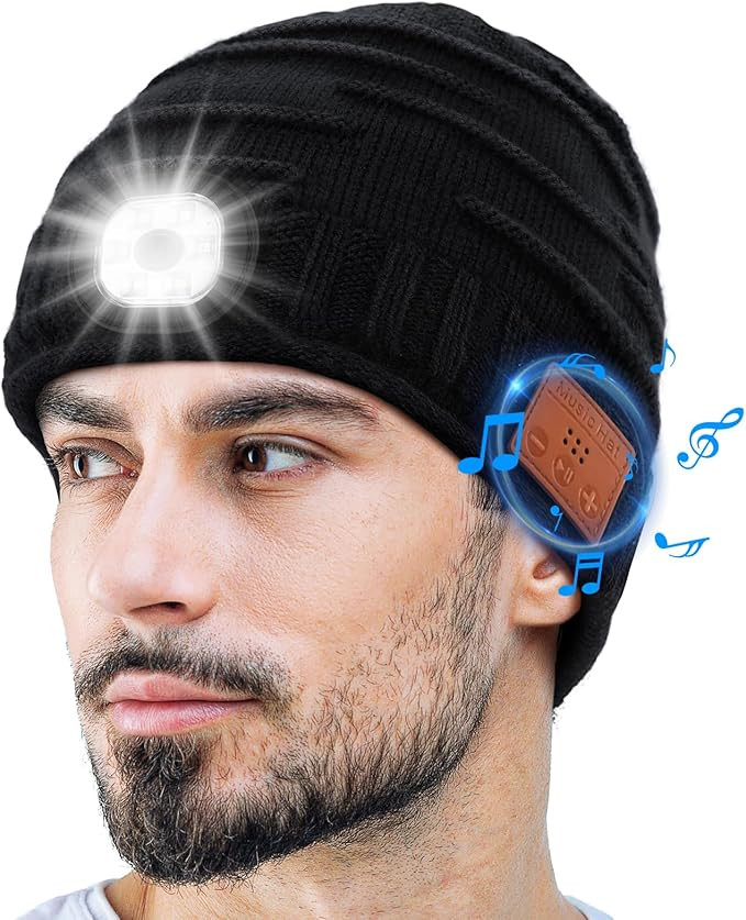 ZOOI Stocking Stuffers for Adults Men Gifts for Men Bluetooth Beanie for Men, Mens Gifts for Chri... | Amazon (US)