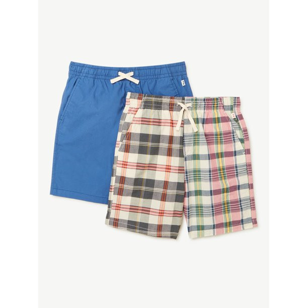 Free Assembly Boys Pull on Dock Shorts, 2-Pack, Sizes 4-18 | Walmart (US)