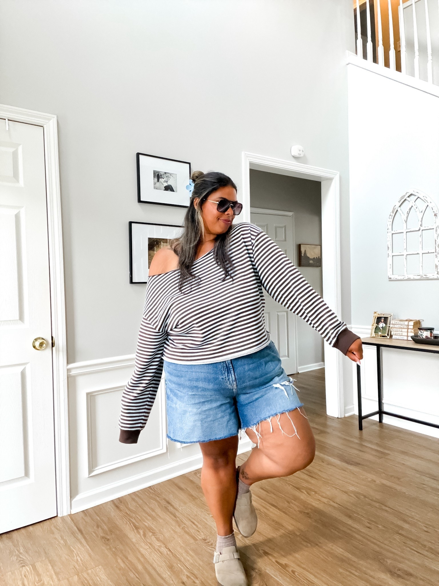 Outfit of the day as a size 20 curvy girl 🧸🫐 #target #oldnavy #amazon