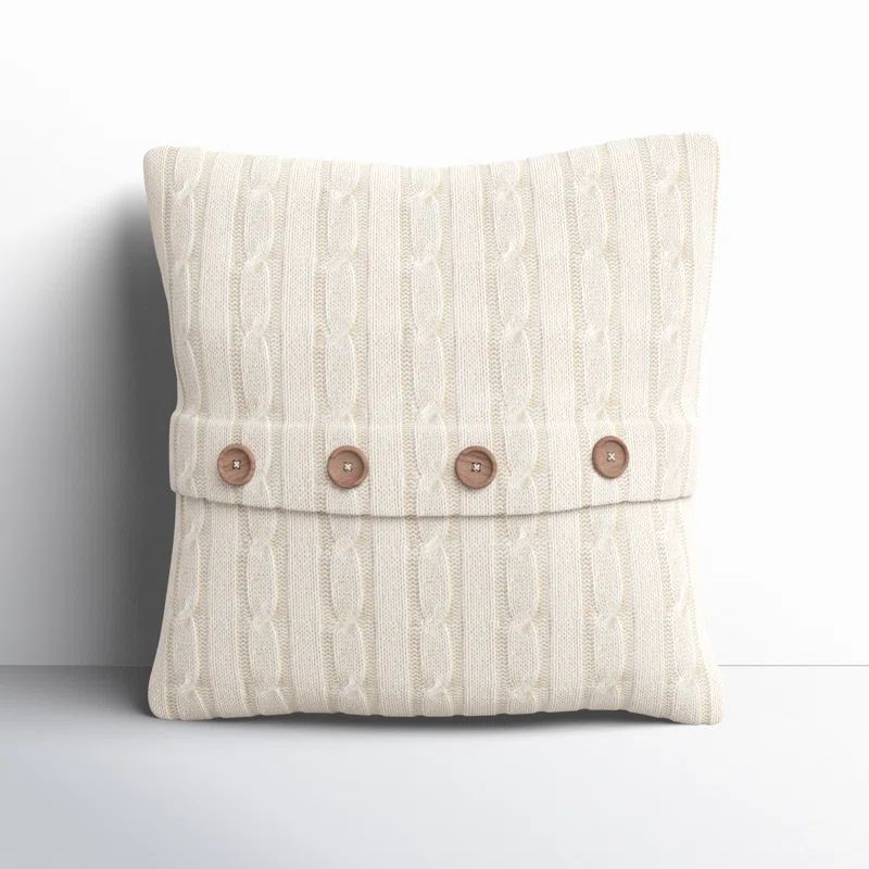 Harrietstown Buttons Cotton Throw Pillow | Wayfair North America