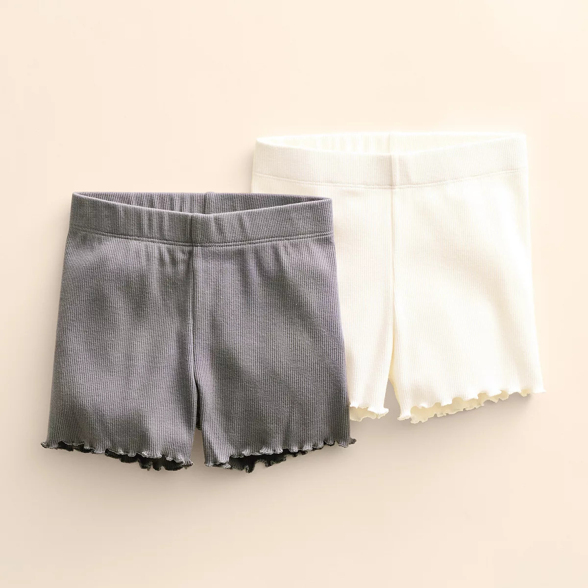 Girls 4-8 Little Co. by Lauren Conrad 2-Pack Lettuce-Edge Shortie Shorts | Kohl's
