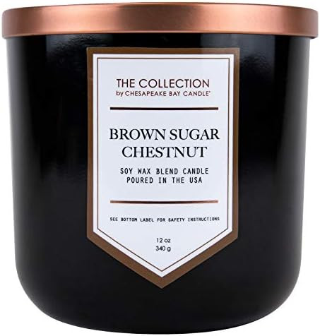 Chesapeake Bay Candle, The Collection, 2-Wick Soy Candle, Brown Sugar Chestnut, 12oz, Black with ... | Amazon (US)