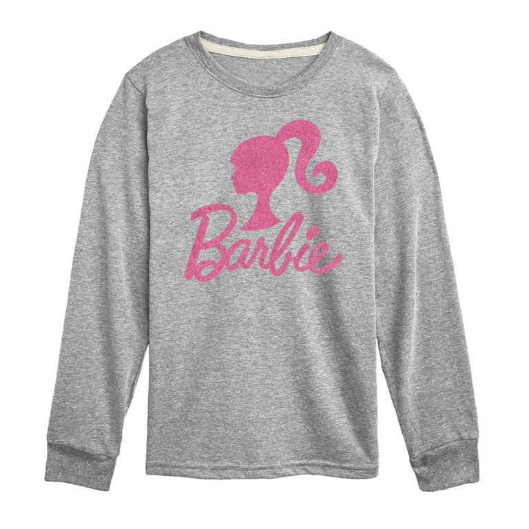 Barbie - Barbie Logo Pink Glitter Transfer - Toddler And Youth Long Sleeve Graphic T-Shirt | Walmart (US)