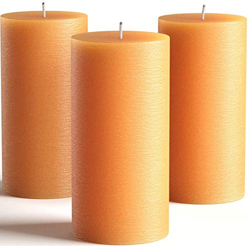 Set of 3 Pillar Candles 3" x 6" Unscented Handpoured Weddings, Home Decoration, Restaurants, Spa,... | Amazon (US)