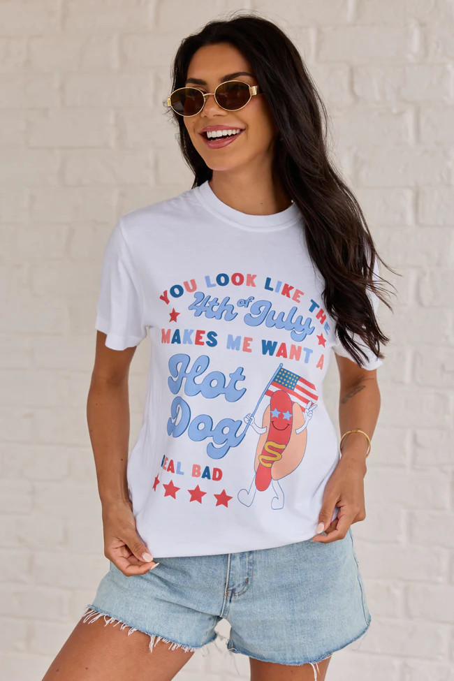I Look Like the 4th Of July White Graphic Tee | Pink Lily