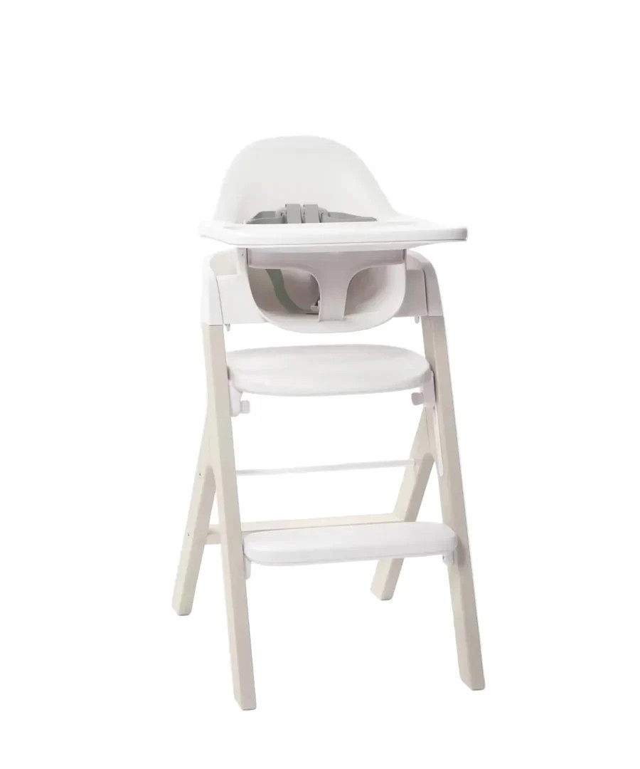 Mockingbird High Chair, Cloud Washed Beech, White | GoodBuy Gear