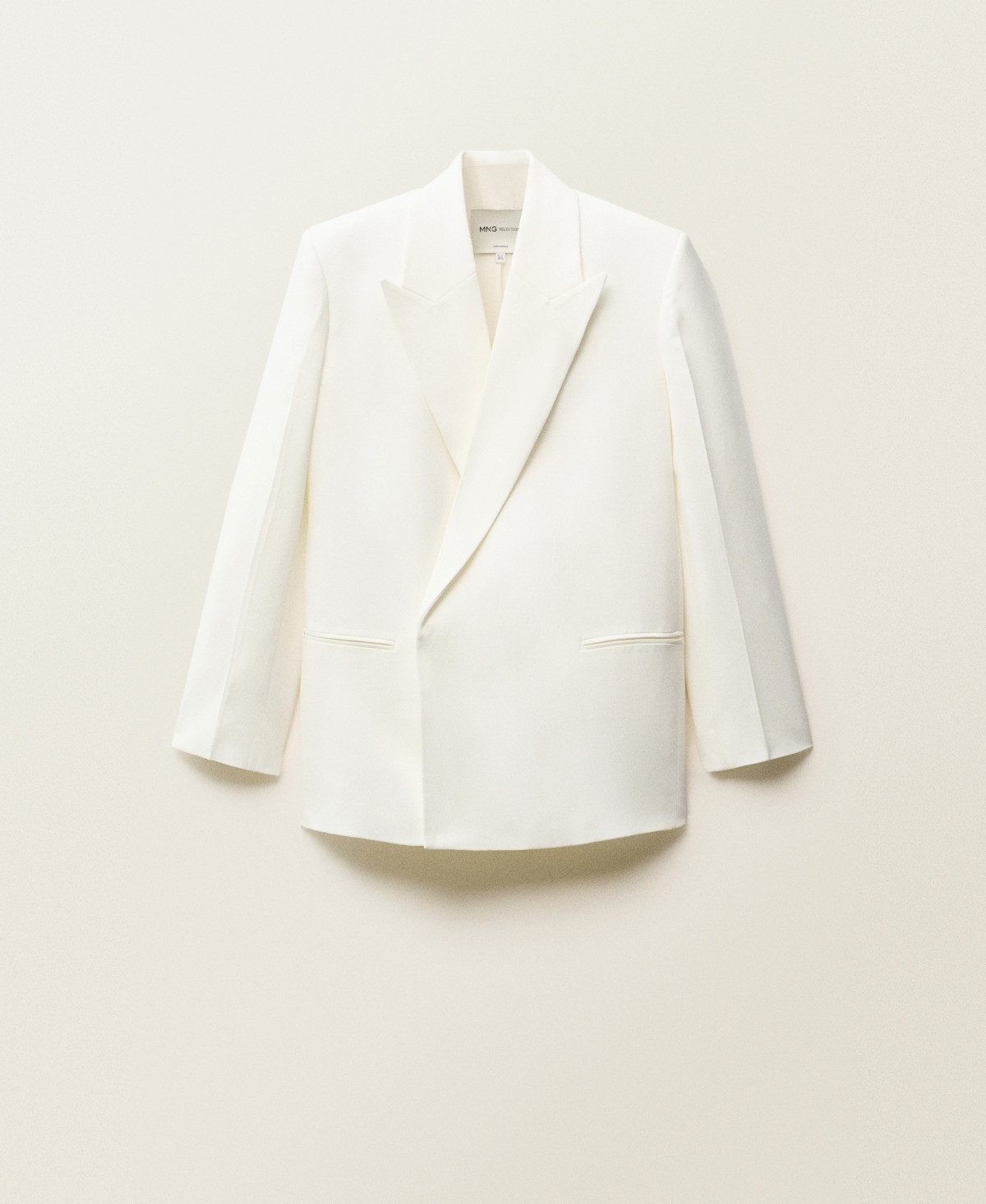 Mango Women's Double-Breasted Lyocell Suit Jacket - Off White | Macy's
