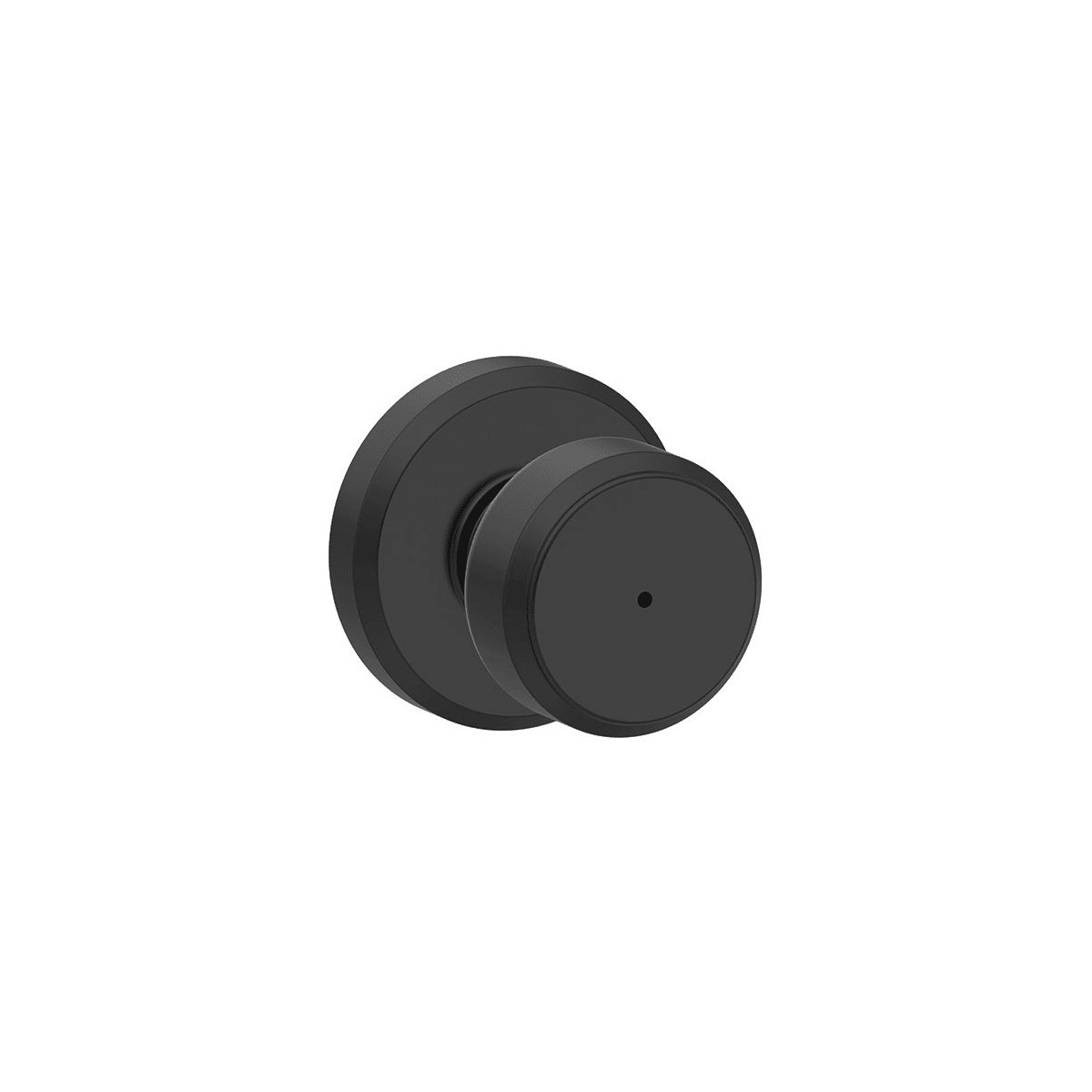 Schlage F40BWE622GSN Matte Black Bowery Privacy Door Knob Set with Decorative Greyson Trim | Build.com, Inc.