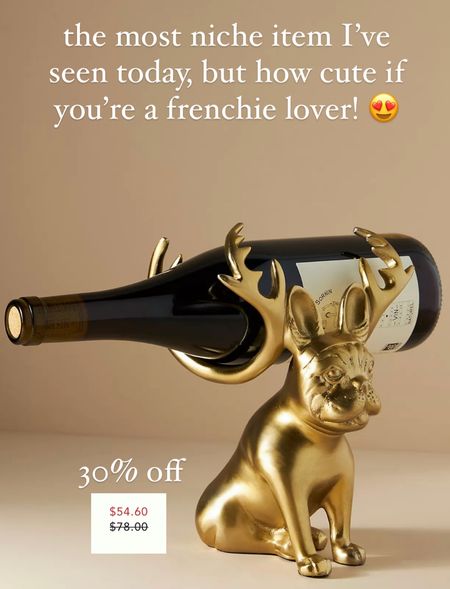 Frenchie Dog wine holder, 30% off! 

#LTKGiftGuide #LTKunder50 #LTKHoliday