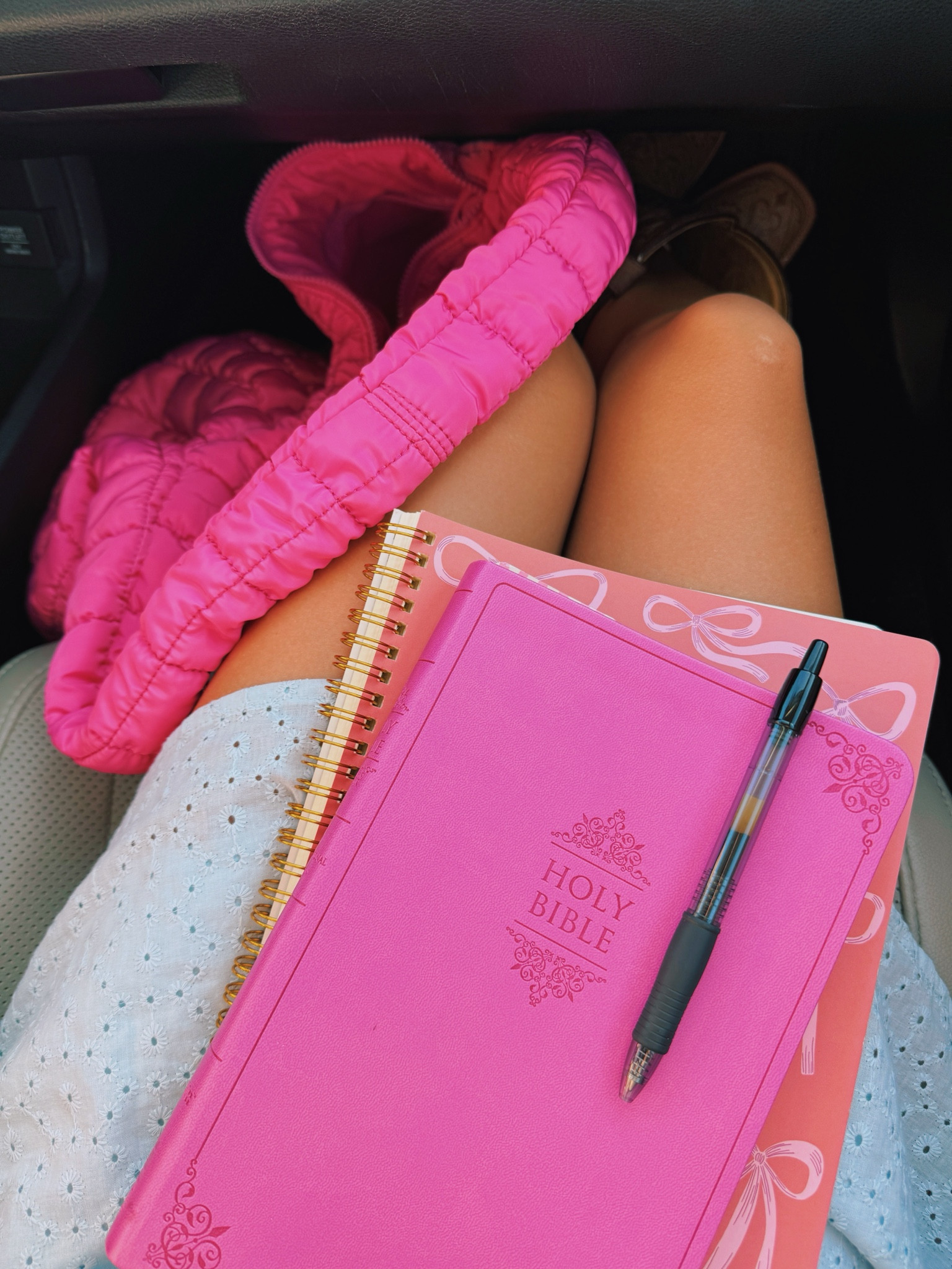 Linking my Bible for anyone needing a cutie one! Dev got me this bc it’s the perfect size to take to church/throw in my bag and I love that it’s a little smaller than my others!!! 