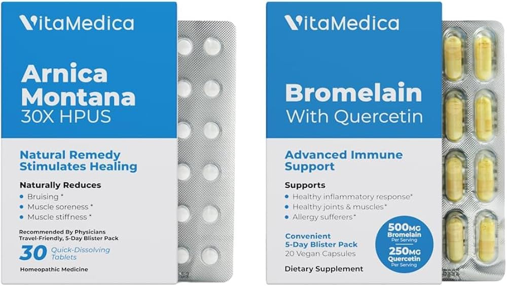 VitaMedica Arnica and Bromelain Blister Packs Bundle | for Post Surgery and Muscle Recovery | Bru... | Amazon (US)