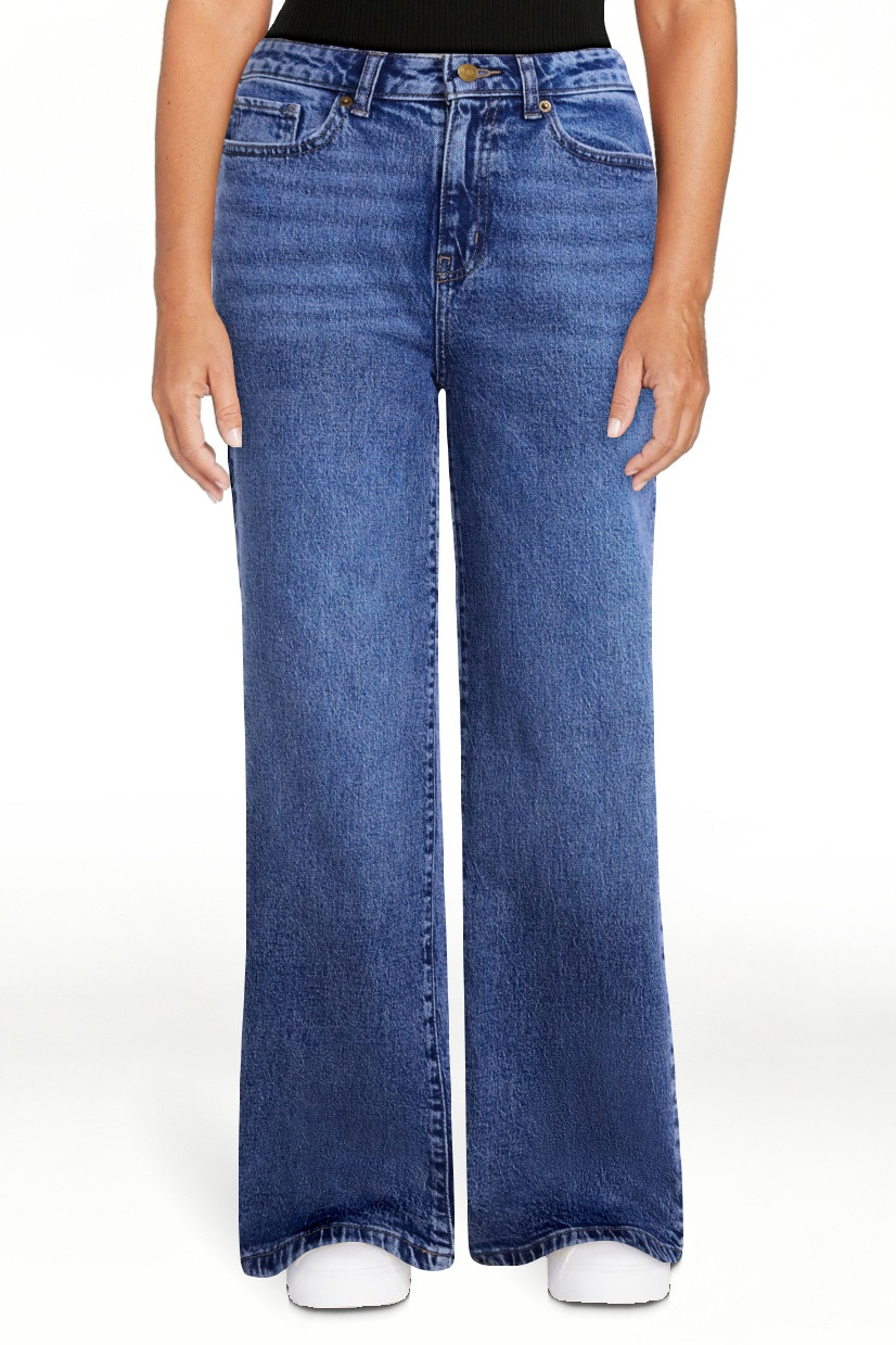 Scenario Women's Wide Leg Jeans, Sizes 0-20 | Walmart (US)