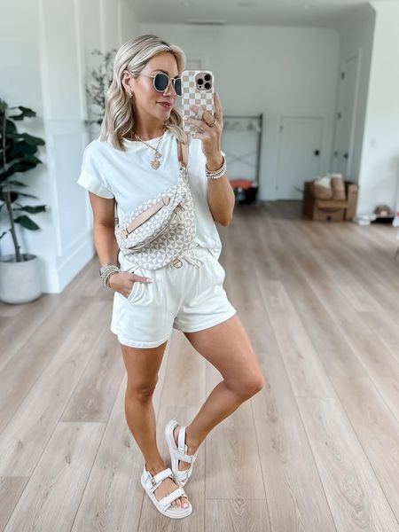 Amazon summer outfit! // I'm wearing a small in tee and xs in shorts. Both run tts. Sandals run tts.



#LTKSeasonal #LTKStyleTip