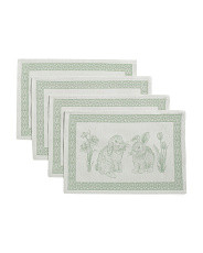 4pk Annalise Bunny Jacquard Placemats | TJ Maxx