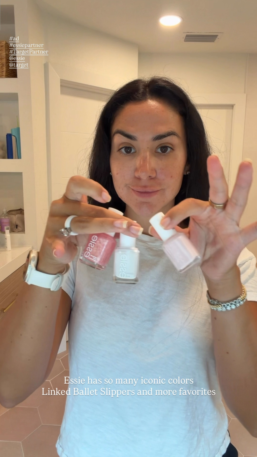 #AD Here’s how I do my nails at home every week thanks to @essie. I always find so many beautiful colors on my @target runs! Comment SHOP and I’ll send you all my favorites #essiepartner #targetpartner #target @shop.ltk #liketkit

#LTKselfcare