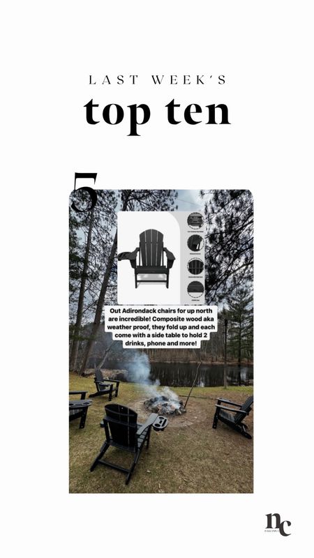 Adirondack chairs for outdoor patio furniture! Fire pit chairs, lounge chairs, outdoor furniture, camping chairs, lake house furniture. 



#LTKSeasonal #LTKhome #LTKfamily