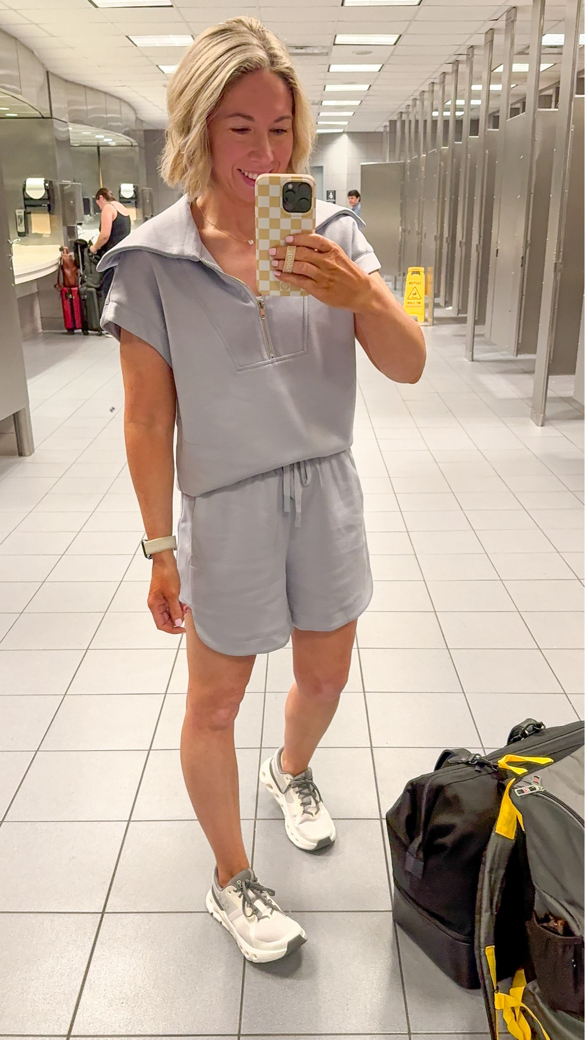 Two piece set - great for feeling pulled together running errands, lounging or for travel 

Shorts have draw string waist - outfit is so soft and comfy - shown in color light blue but looks like a pretty blue gray color 

Also comes in other colors 

Have in size small and fits perfectly - true to size (like from the exact brand I tagged - tried other brands on Amazon that look like this set and this is my fave)

Airport outfit 
Travel outfit 

#ltkshoecrush

#LTKTravel #LTKOver40 #LTKFindsUnder50