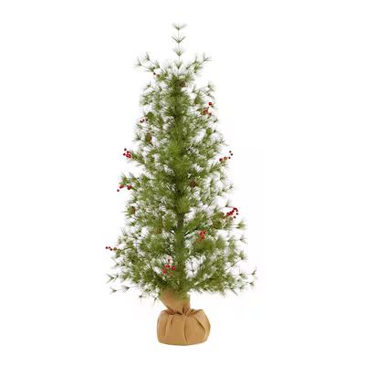 Holiday Living  4-ft Cashmere Pine Traditional Slim Artificial Christmas Tree | Lowe's