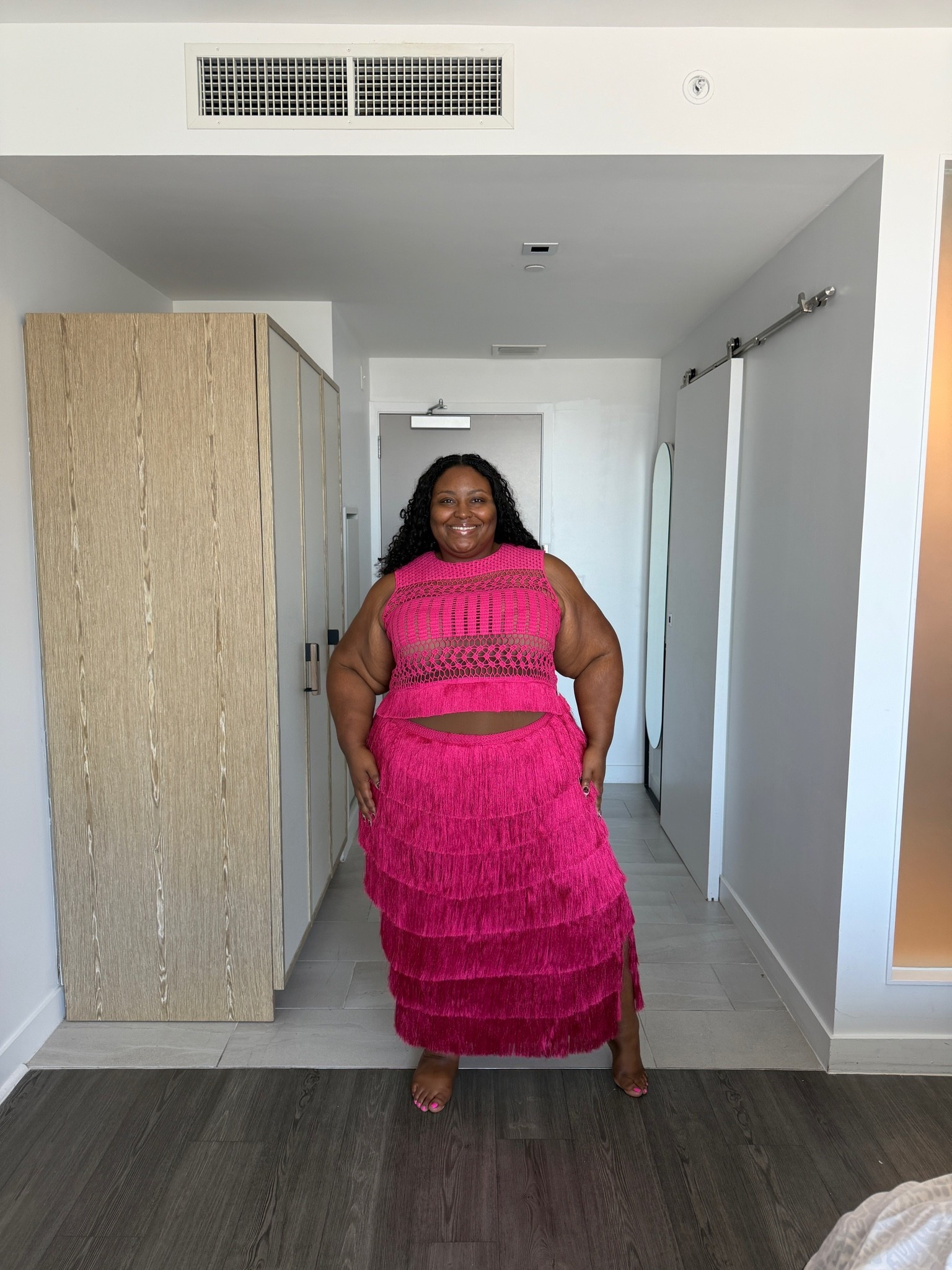 Pink Fringe Dress from @Eloquii ! 🩷

#LTKPlusSize #LTKMidsize #LTKTravel
