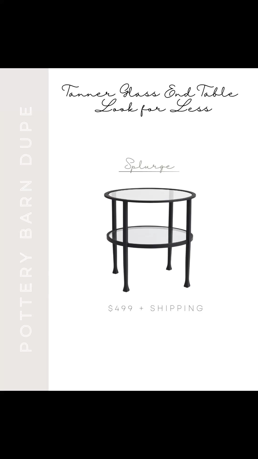 If you love the look of the Pottery Barn Tanner round glass end table but not the price tag, these are the best look-for-less options I’ve found. Same sleek two tier glass top and metal base design, just way more budget friendly 🤍 Linking my favorites here so you can easily compare.

#LTKSaleAlert #LTKHome