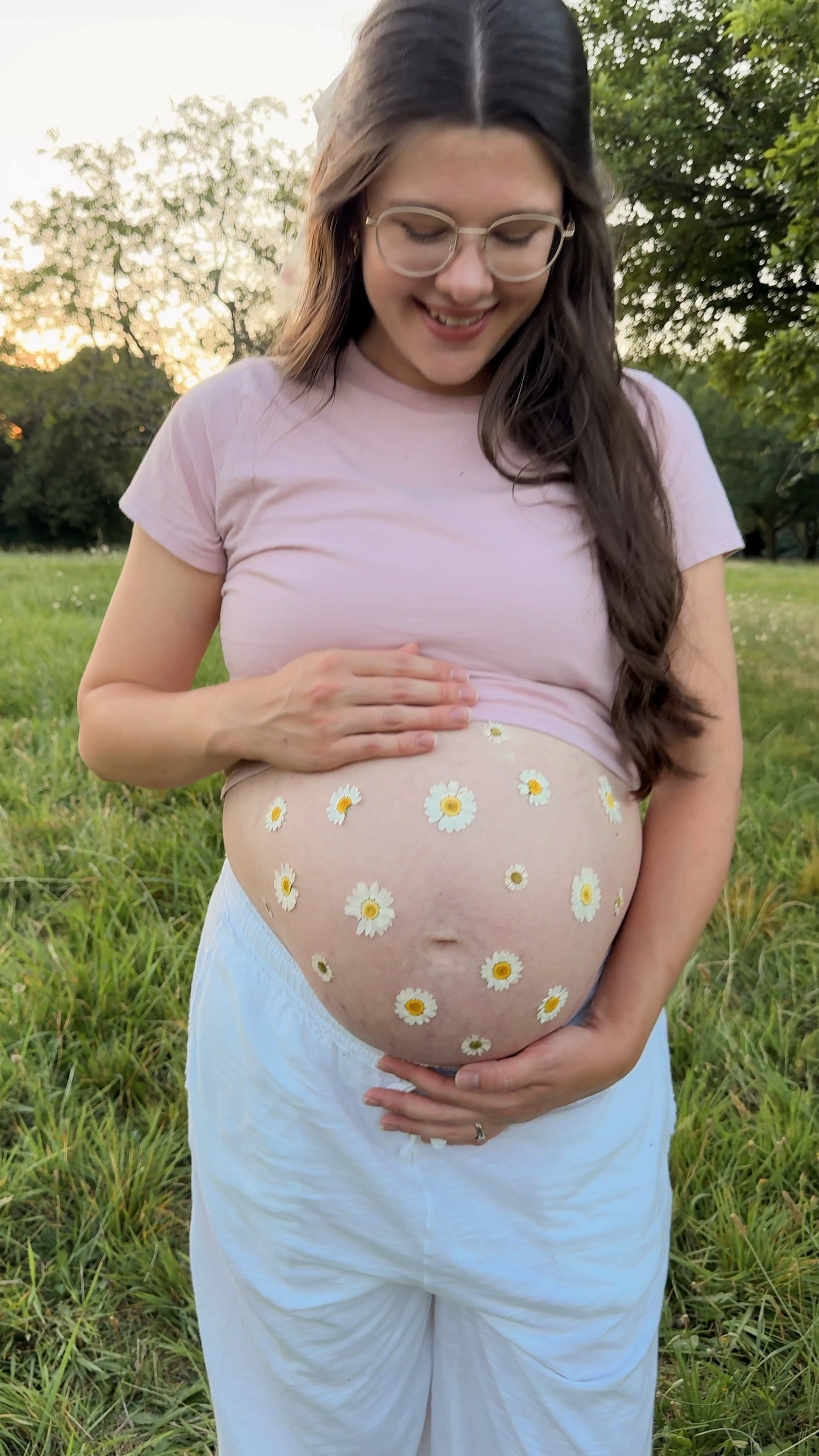 Maternity photos with flowers on the belly 💓 the lash glue was very gentle and didn’t bother my sensitive skin! 

#LTKBump