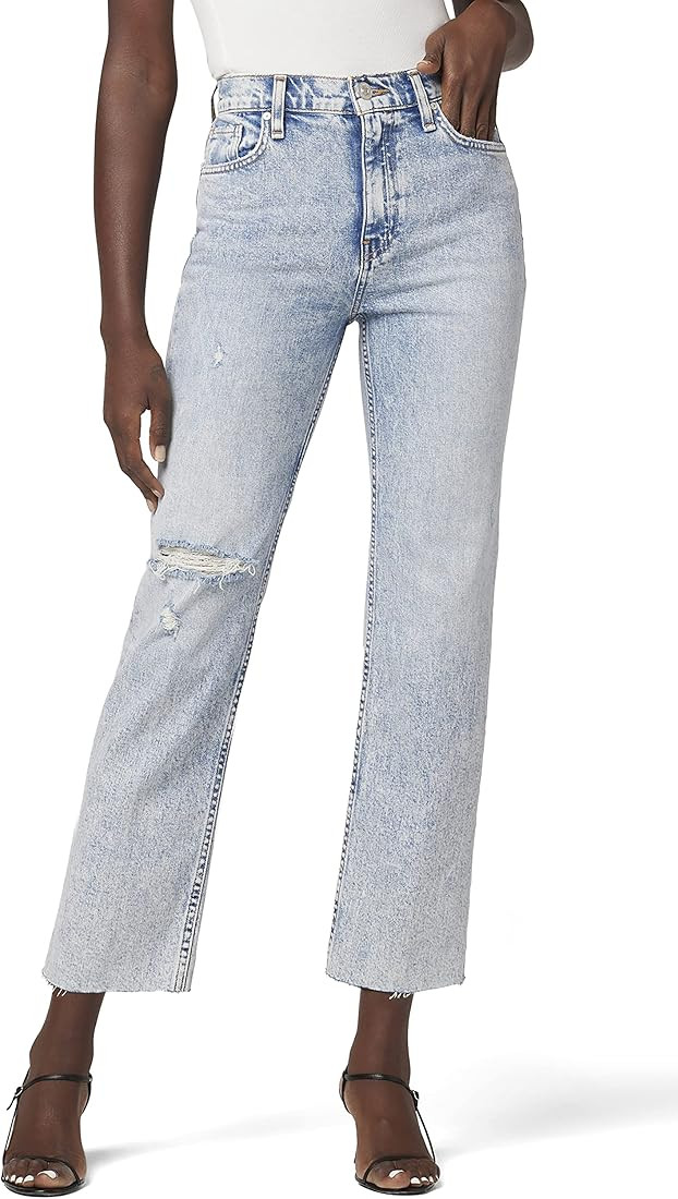 HUDSON Women's Remi High Rise, Cropped, Straight Leg Jean | Amazon (US)