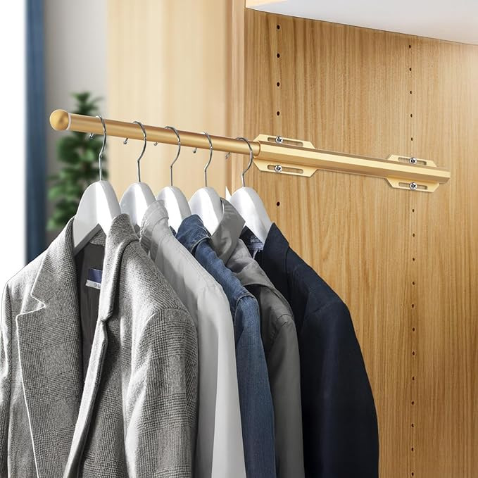 Valet Rod for Closet Pull Out, 12" Adjustable extending closet rod, Standard Retractable closet r... | Amazon (US)