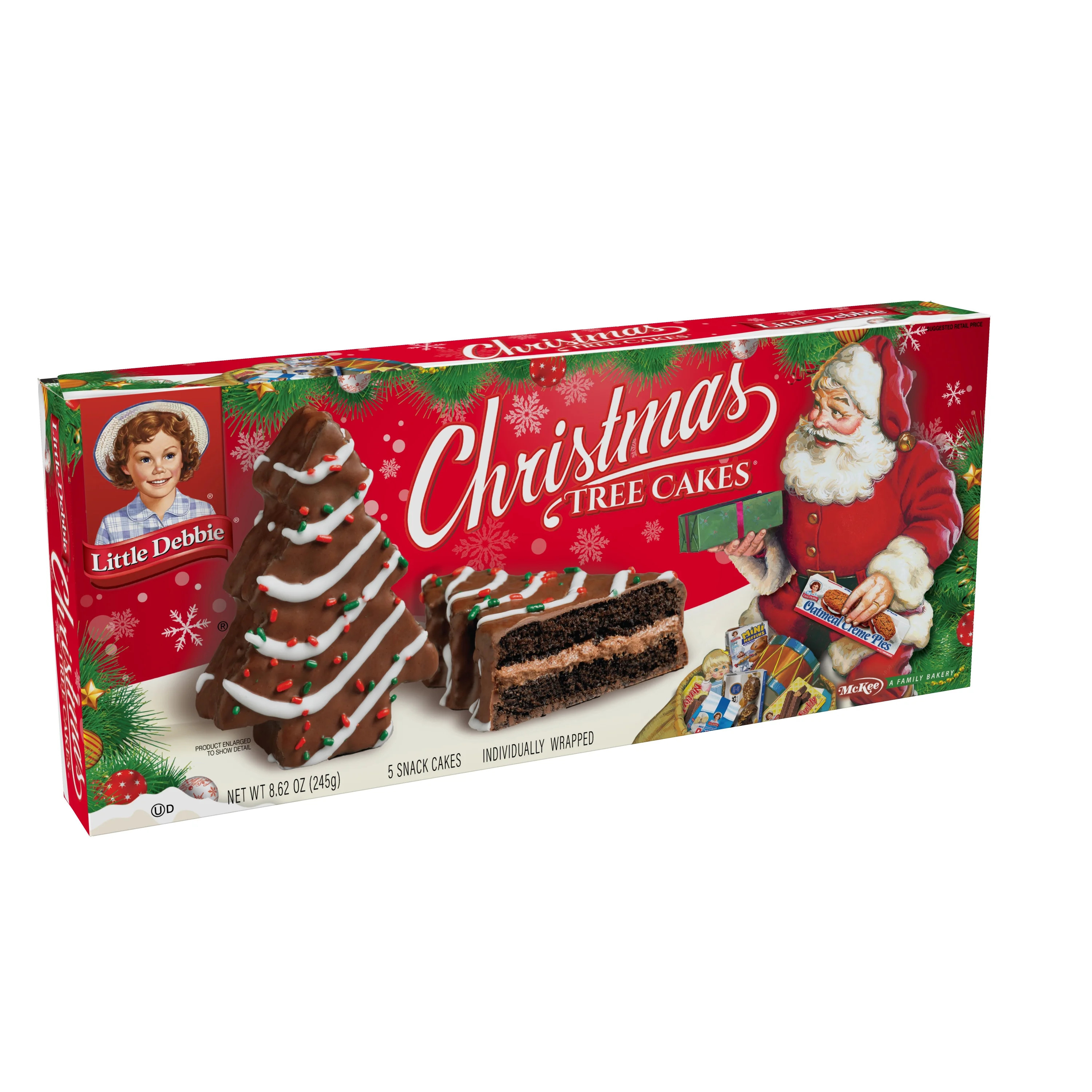 Little Debbie Chocolate Christmas Tree Cakes, 8.25 oz, 5 Count | Walmart (US)