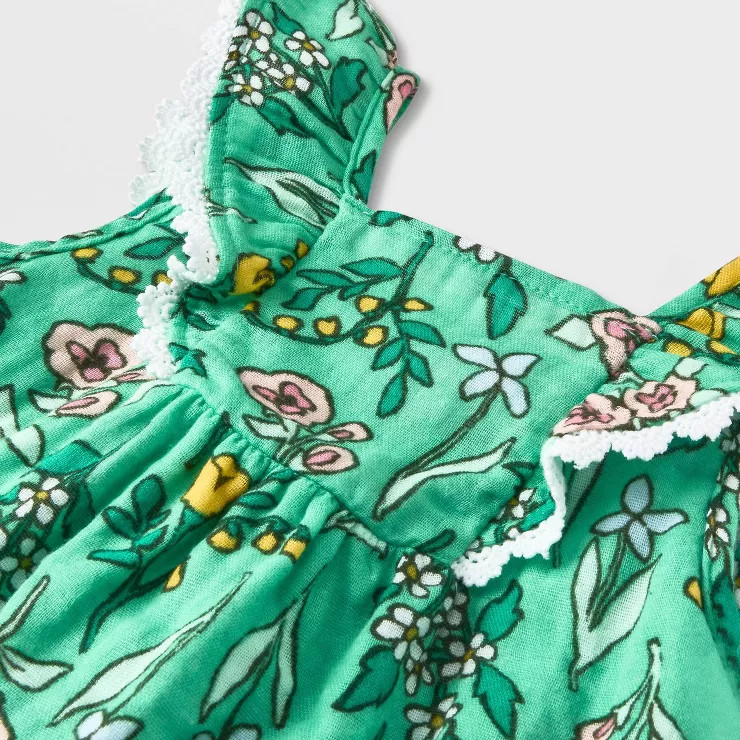Baby Girls' Printed Sleeveless Dress - Cat & Jack™ Green | Target