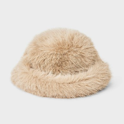 Faux Fur Pill Box Hat - A New Day™ Tan One Size Fits Most | Target