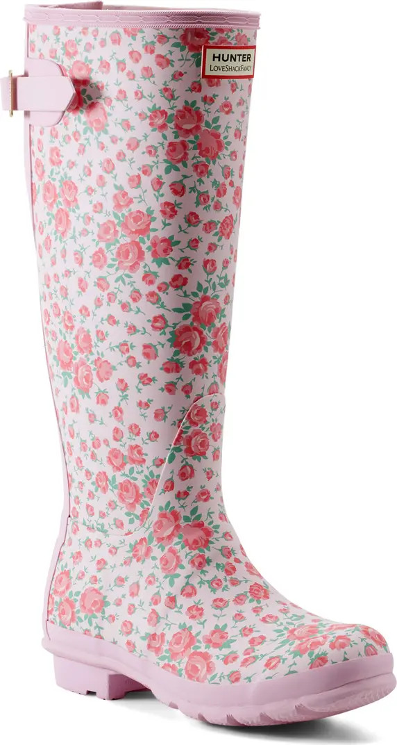 Hunter x LoveShackFancy Original Tall Waterproof Rain Boot (Women) | Nordstrom | Nordstrom