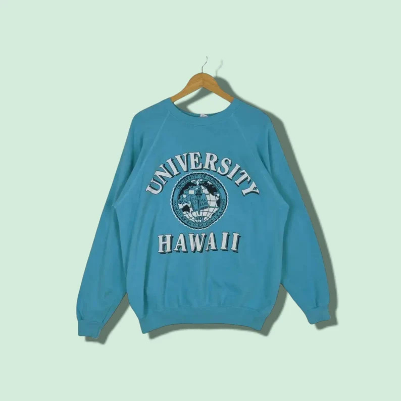 Vintage 80's Hanes UNIVERSITY Of HAWAII Sweatshirt Hawaii University Pullover Jumper American Col... | Etsy (Global)