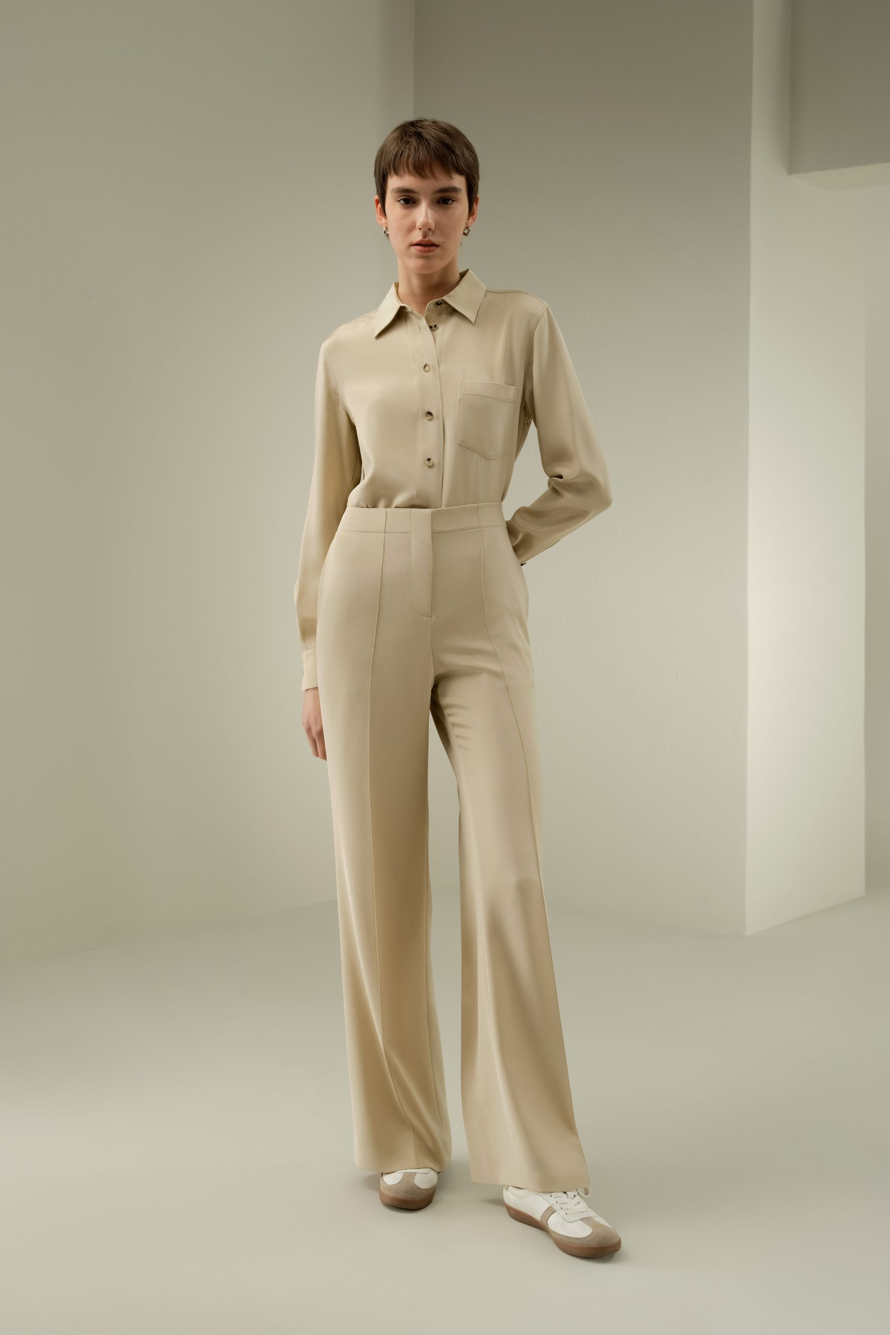 Minimalist Silk Crêpe Pant | LilySilk