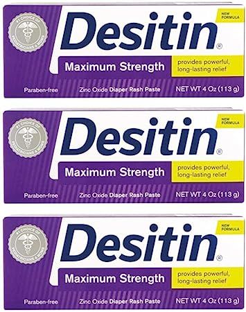 DESITIN Maximum Strength Diaper Rash Paste, 3 Pack (4 Ounce) | Amazon (US)