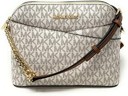Michael Kors Bolsa de couro transversal média Jet Set | Amazon (BR)