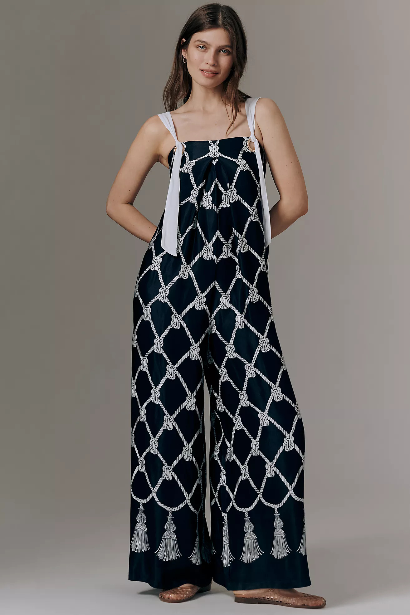 Maeve Fluid Printed Wide-Leg Jumpsuit | Anthropologie (US)
