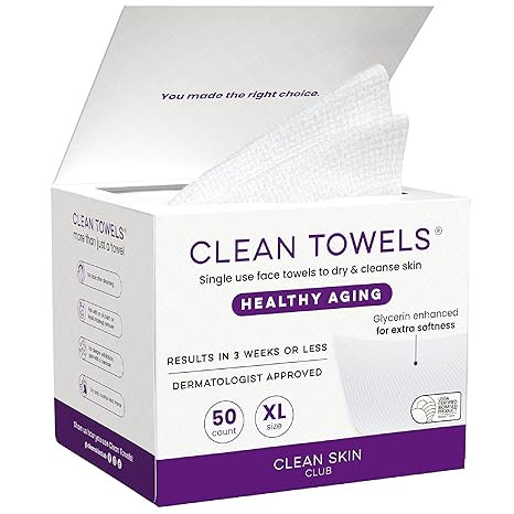 Clean Skin Club Healthy Aging Clean Towels® XL, Smooths Fine Lines Wrinkles & Texture in 6 weeks... | Amazon (US)