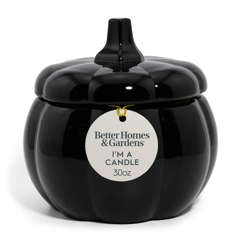 Better Homes and Gardens 3-Wick Pumpkin Jar Candle, Warm Leathered Amber, 30 oz | Walmart (US)