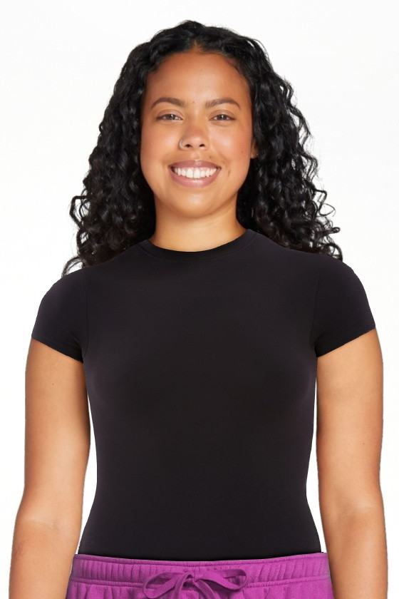 No Boundaries Cotton Stretch Jersey T-Shirt Bodysuit, Women\u2019s XS-3XL | Walmart (US)