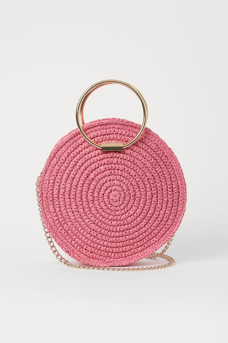 Round Straw Shoulder Bag | H&M (US + CA)