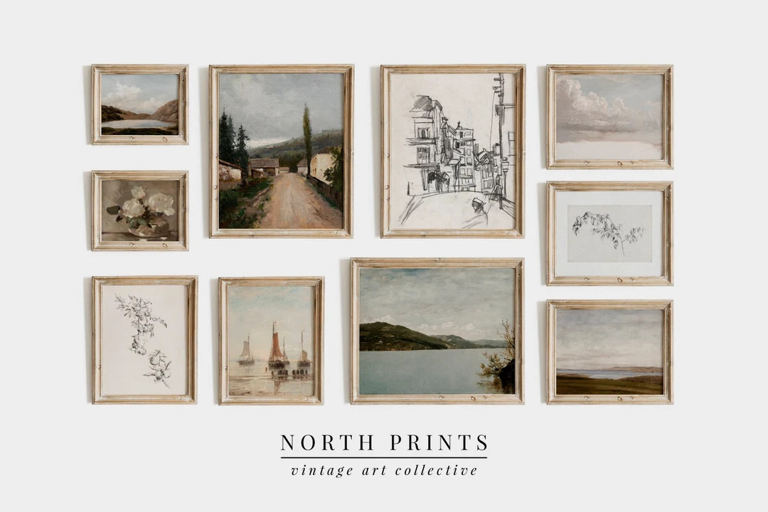 Vintage European Gallery Wall Print SET of 10  Vintage Home - Etsy | Etsy (US)
