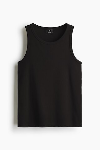 H & M - Slim-Fit Ribbed Tank Top - Black | H&M (US + CA)
