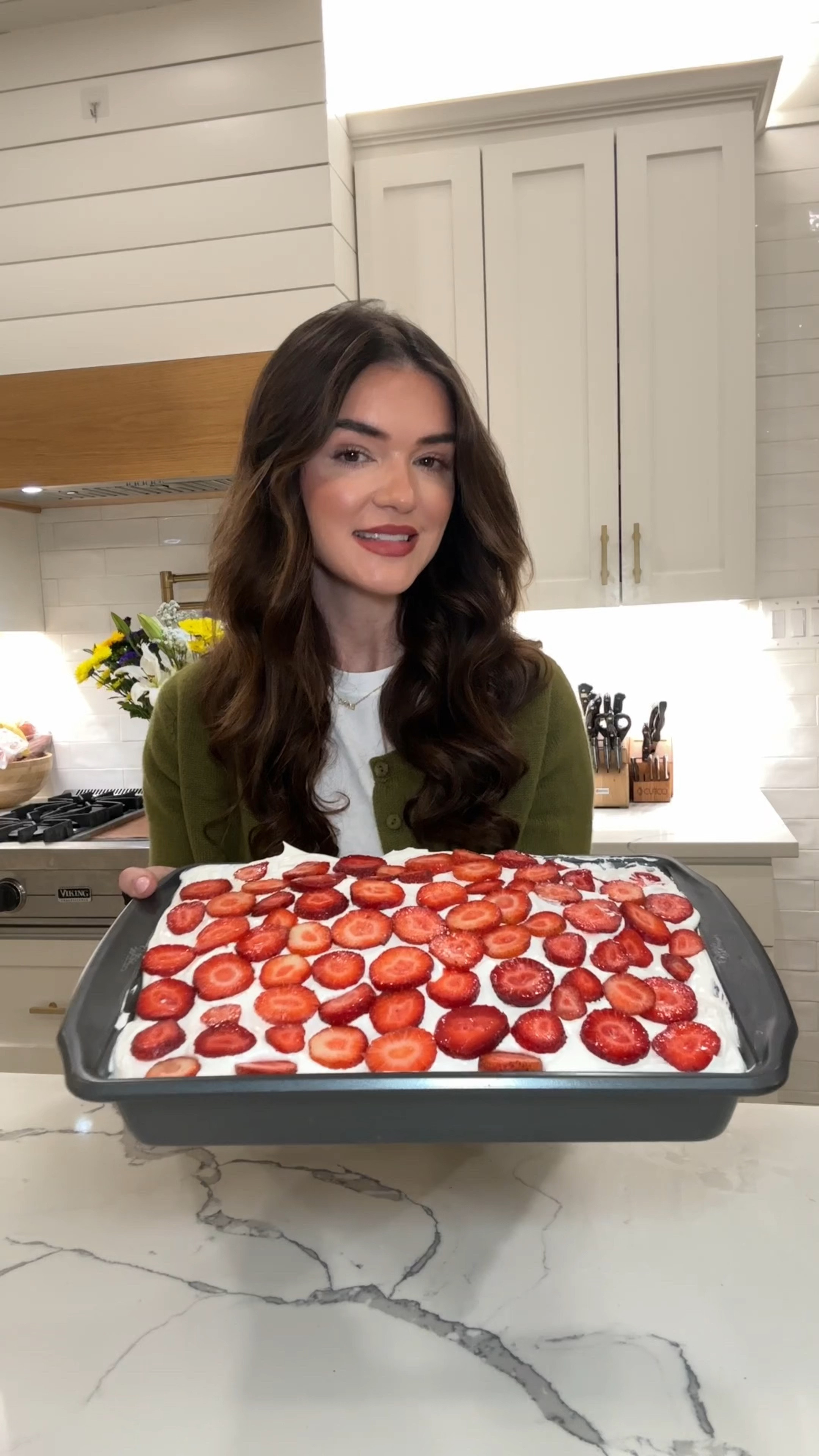 Strawberry poke cake! 