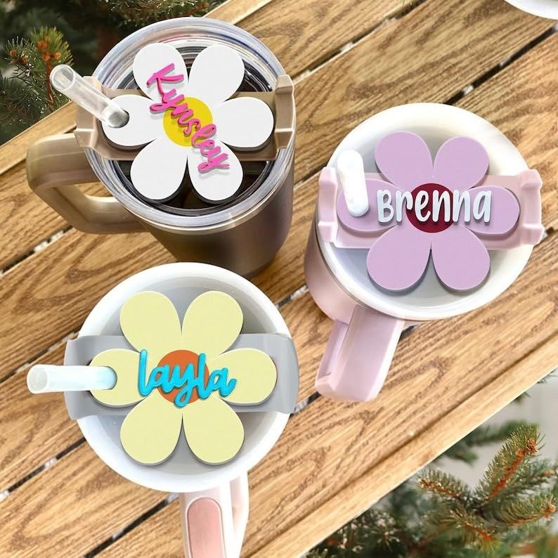 GOOD DEAL !!! 30Oz, 40Oz Customized Cup Name Tag For Her, Tumbler Topper, Name Plate, Cup Name Ta... | Amazon (US)
