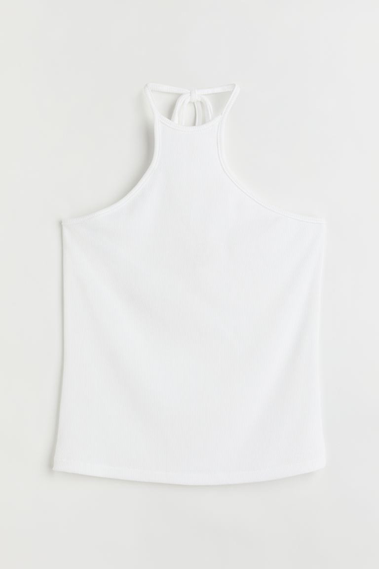 Ribbed Halterneck Top | H&M (US + CA)