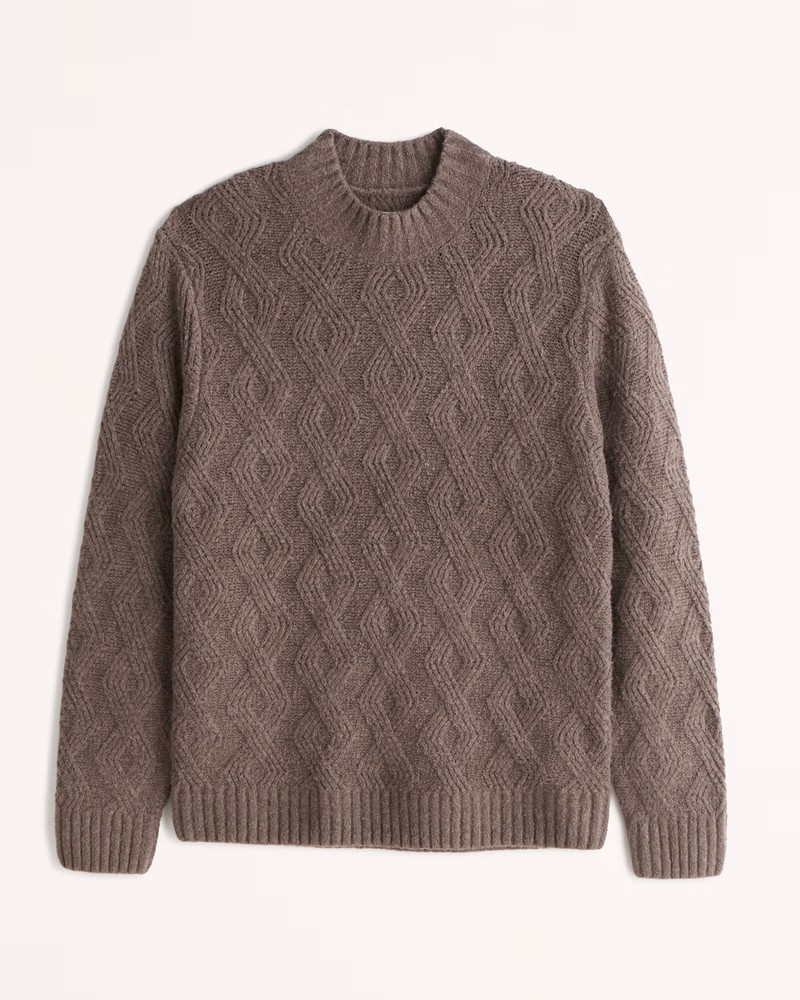Men's Stitched Mockneck Sweater | Men's | Abercrombie.com | Abercrombie & Fitch (US)