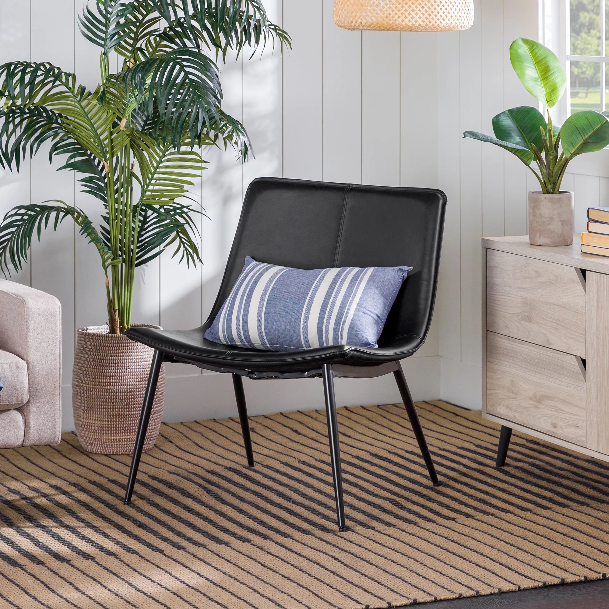Gap Home Lounge Chair, Matte Black | Walmart (US)