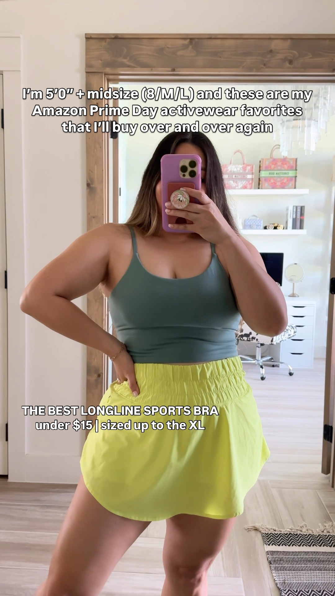 petite + midsize girlies.. these are the Amazon Prime Day activewear favorites that ACTUALLY fit and flatter + I’d rebuy over and over again ✨ Comment ACTIVE to have these Prime Day deals sent your way! 🩵

♡ LONGLINE SPORTS BRA: under $15 | sized up to the XL & own in WAY too many colors to count 🙈
♡ FLOWY RUFFLE SKORT: not on Prime Day Deal but I’m obsessedddd and own in multiple colors | wearing large
♡ THE BEST BUTTERY LEGGINGS: under $30 | TTS wearing medium & the fit is 💯
♡ BUTTERY LONGLINE SPORTS BRA: under $30 | wearing large & has the same buttery material
♡ THE CUTEST PLEATED SKORT: under $35 | TTS wearing medium & love that it can be dressed up or down
♡ LONGLINE CRISSCROSS BACK BRA: under $20 | sized up to the XL

#amazonfind #amazonfinds #amazonmusthaves #amazonprimeday #primeday #primeday2025 #amazonfavorites #amazoninfluencer #amazonfashionfinds #amazonstyle #amazonfashion #midsize #midsizeinfluencer #midsizefashion #midsizeblogger #midsizegals #midsizestyle 
Amazon Prime Day deals, Amazon Midsize Fashion finds, Amazon Prime Day favorites, Amazon Prime Day must haves, Amazon Midsize Style, Amazon Activewear Finds 

#LTKFindsUnder50 #LTKMidsize #LTKPetite