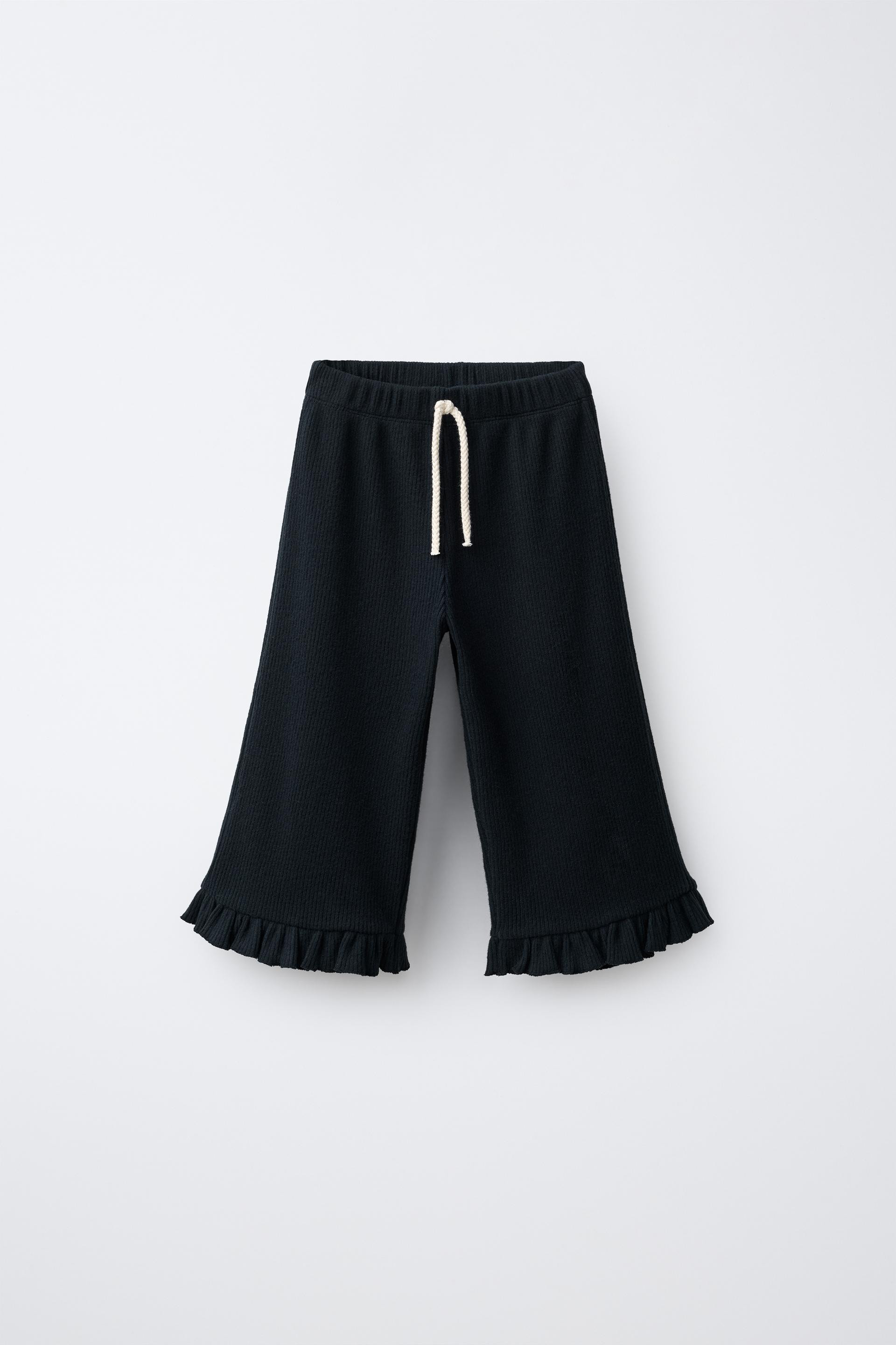 Zara - Soft Touch Flare Trousers - Anthracite Grey - 6 Years (116 Cm) - Kids | Zara UK